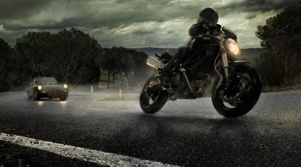 can you ride a motorcycle in the rain