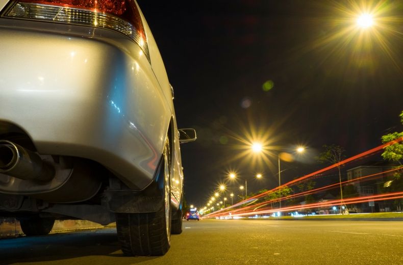 park light on car