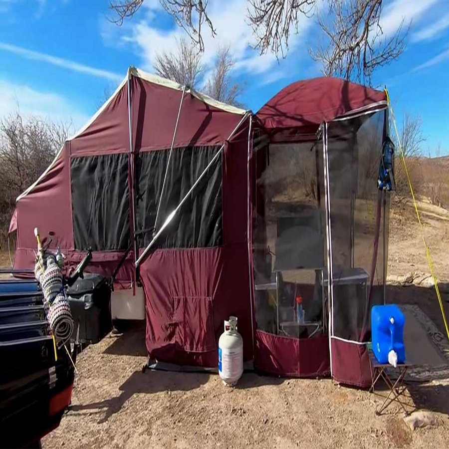 Bunkhouse motorcycle camper