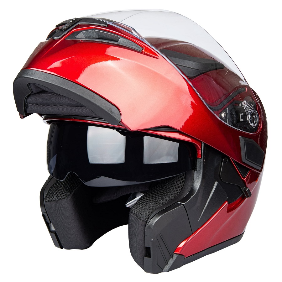 Full face motorcycle helmets