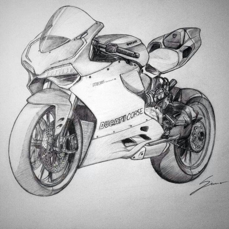 motorcycle drawing