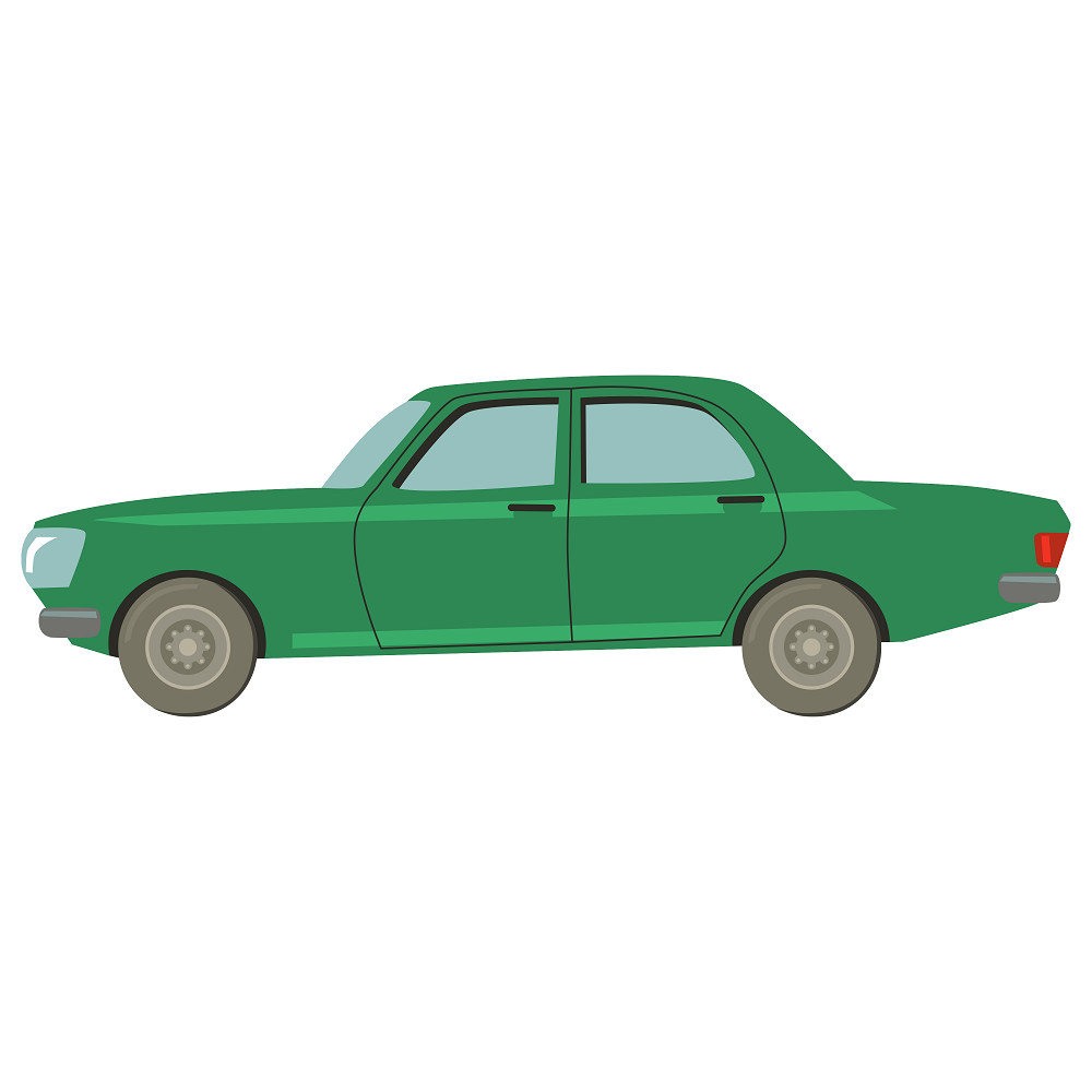 Green-cartoon-car-on-transparent-backgroun