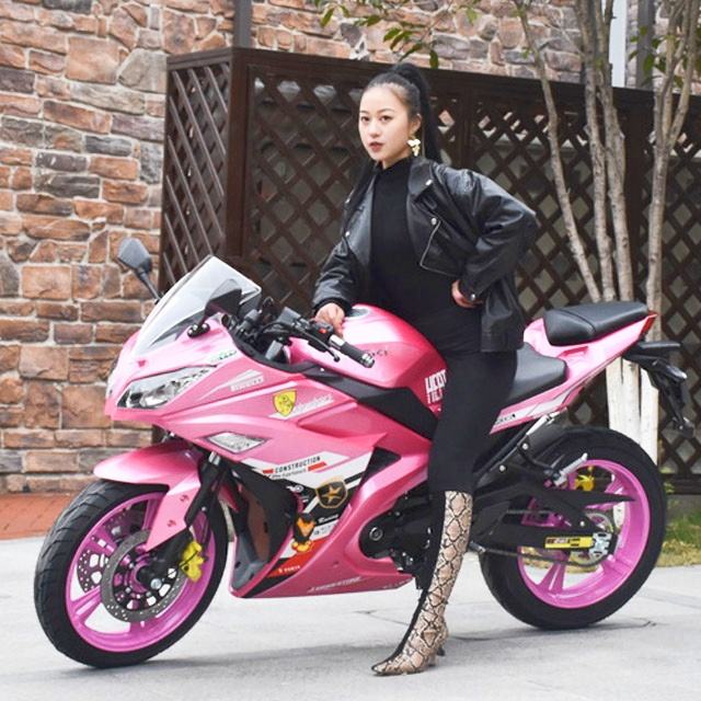 pink motorcycle