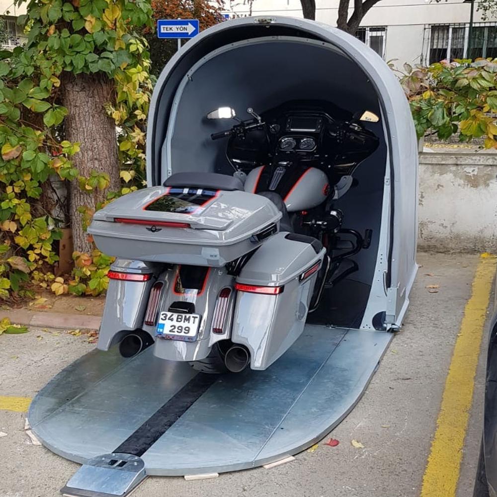 motorcycle shed