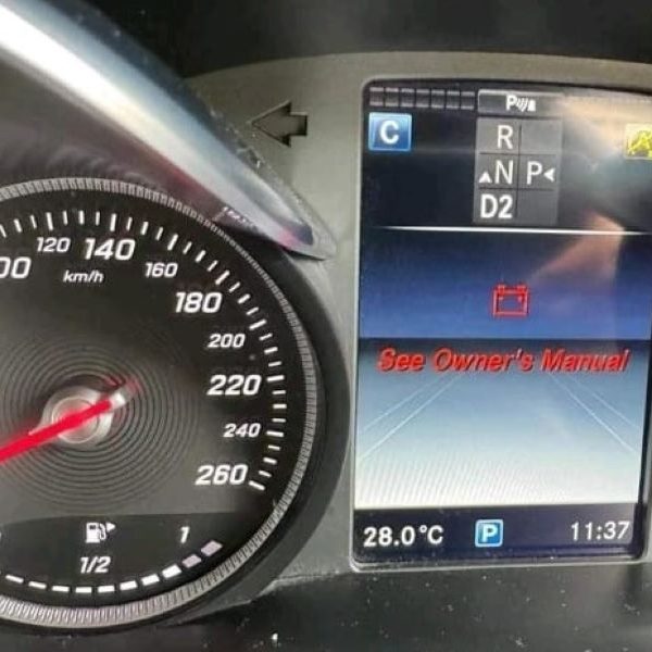 Mercedes warning message