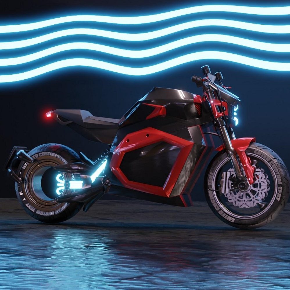 futuristic motorcycle