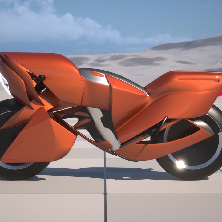 futuristic motorcycle