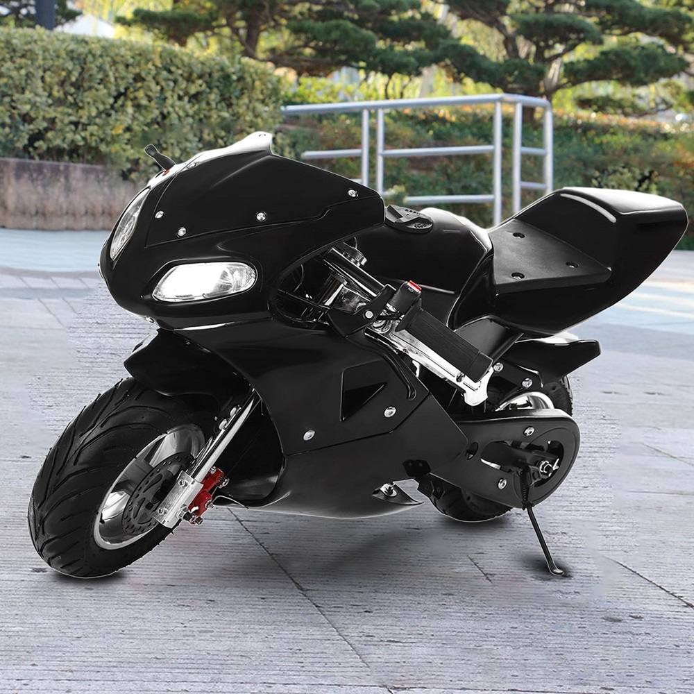 black motorcycle