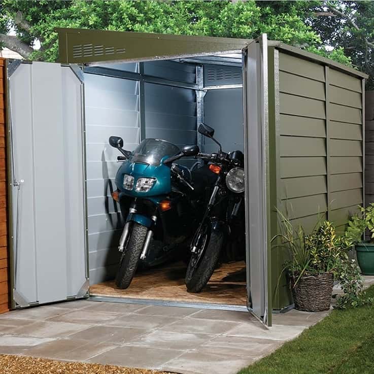 Extra-Secure-Motorbike-Garage-by-Trimetals