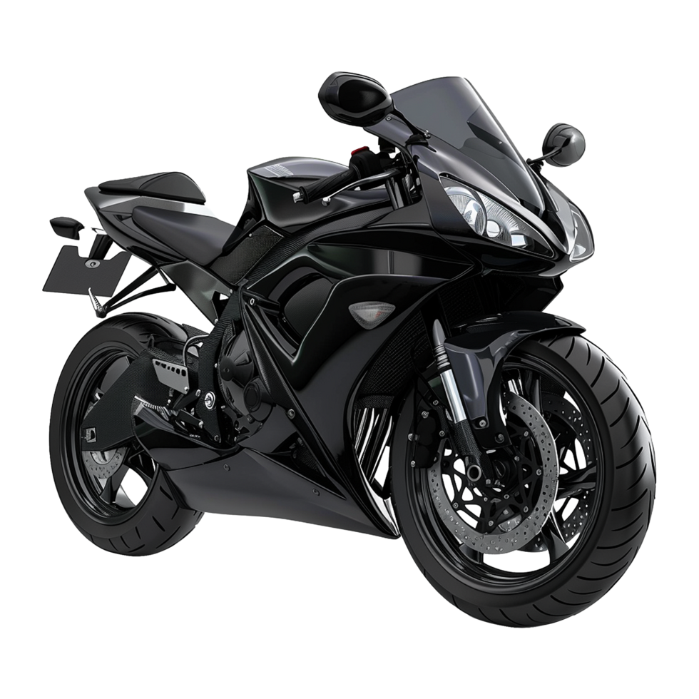 black motorcycle