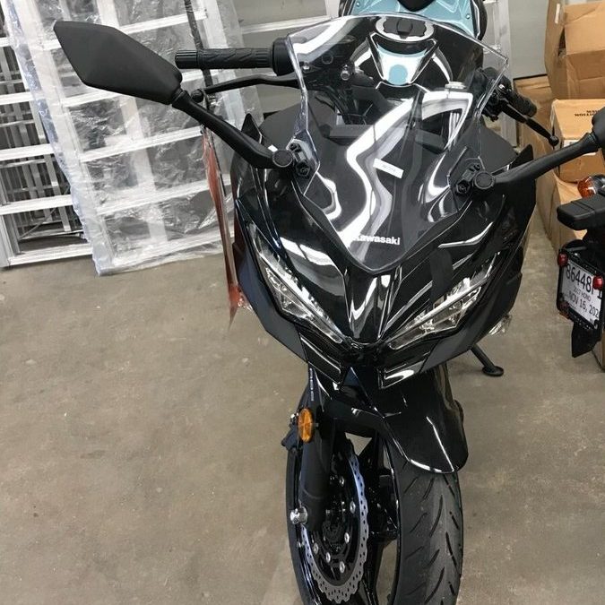 black motorcycle