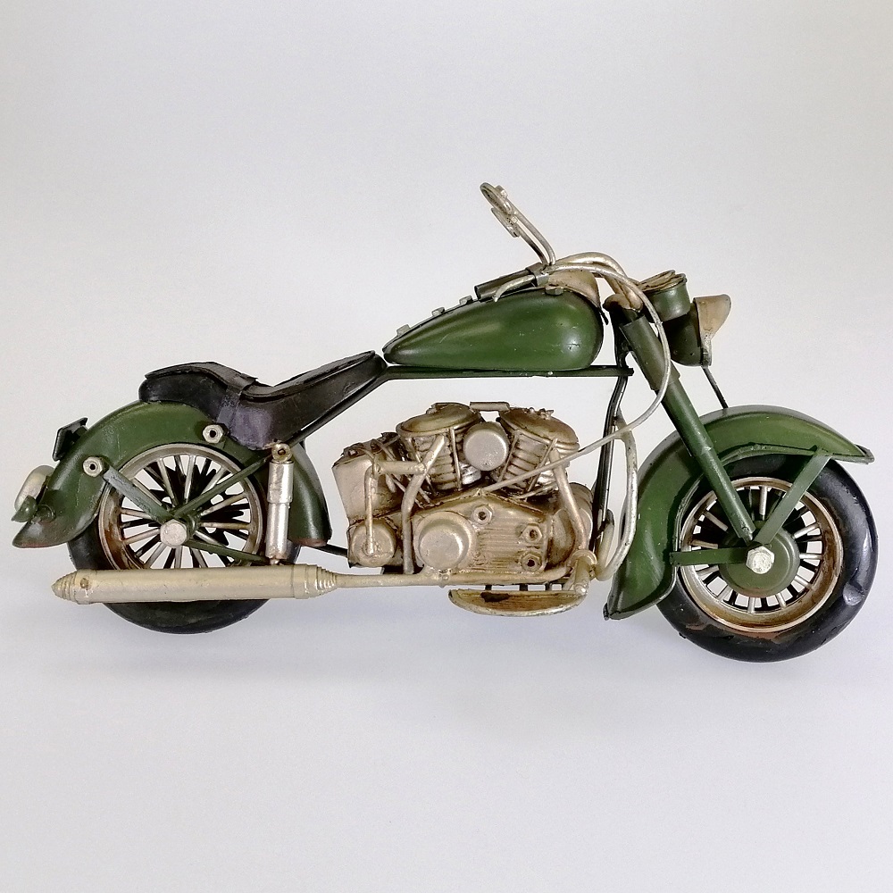 green motorcycle