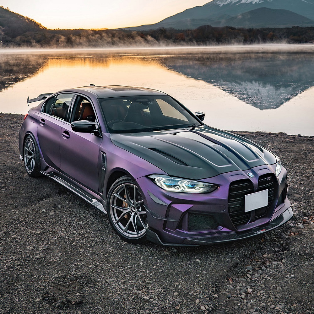 purple car