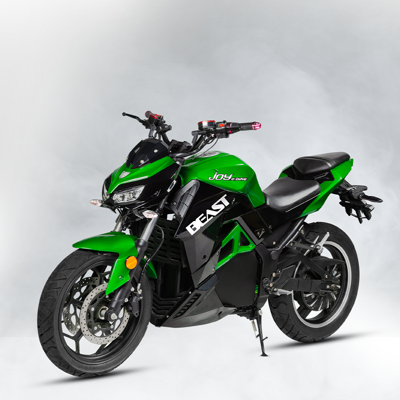 green motorcycle