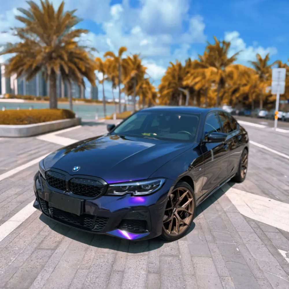 purple car