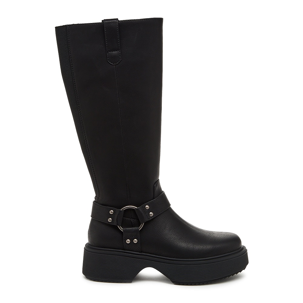 black motorcycle boots