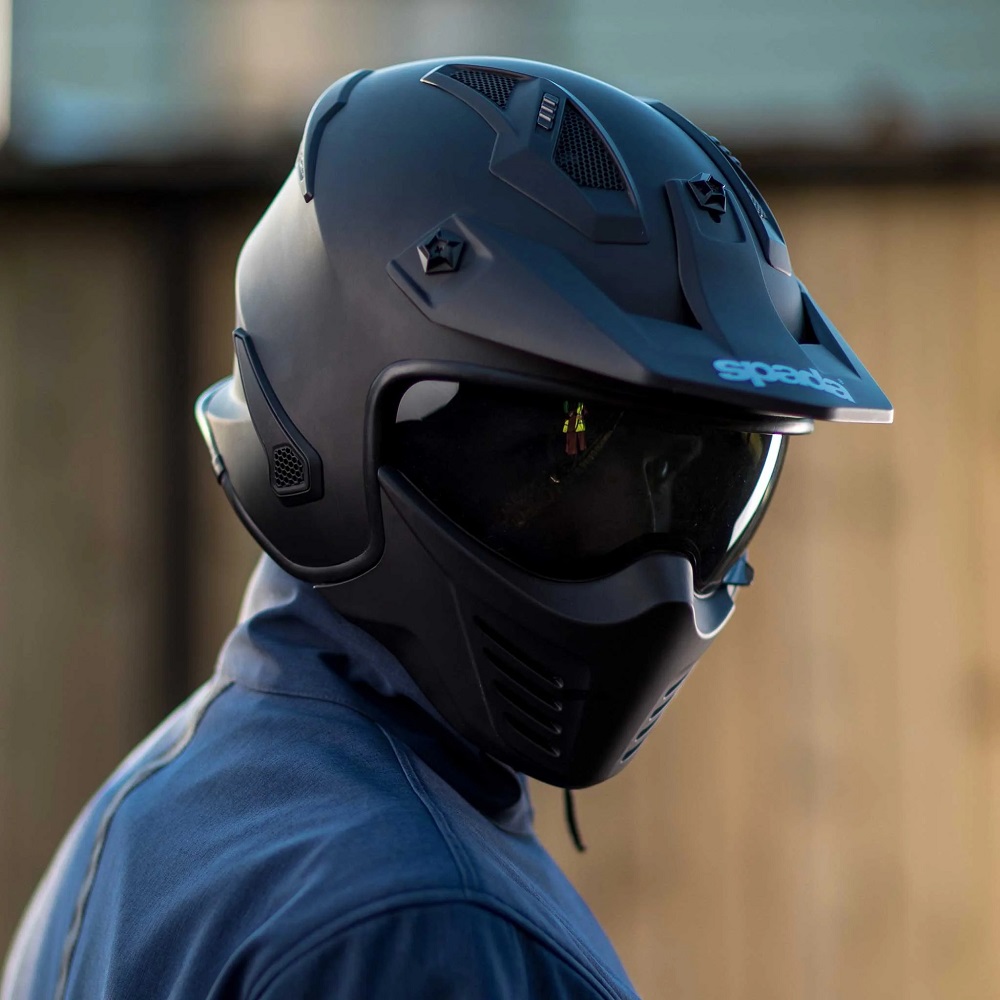 open face motorcycle helmet