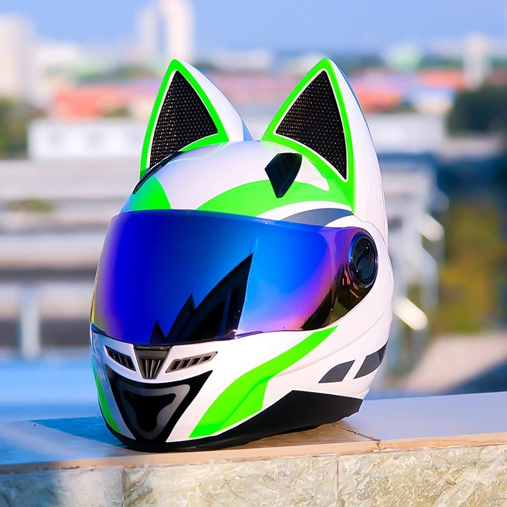 cat ear motorcycle helmet