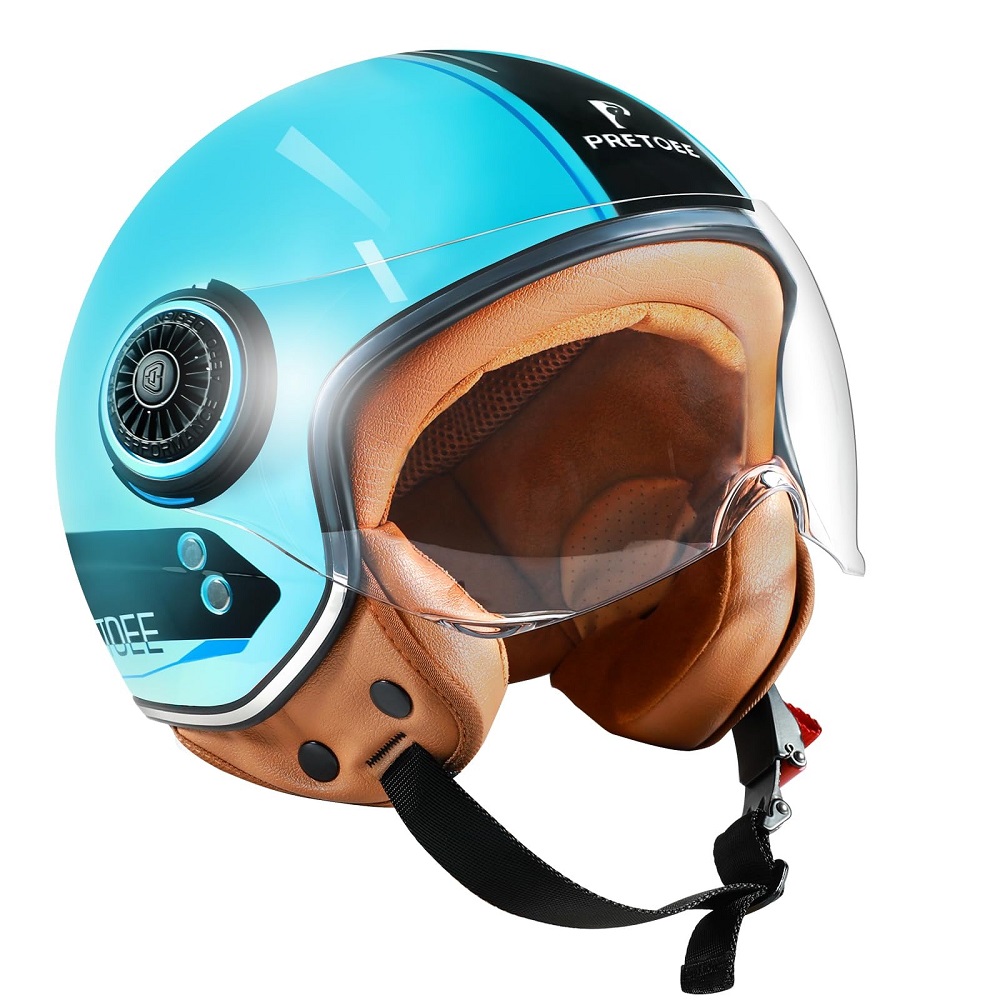 open face motorcycle helmet