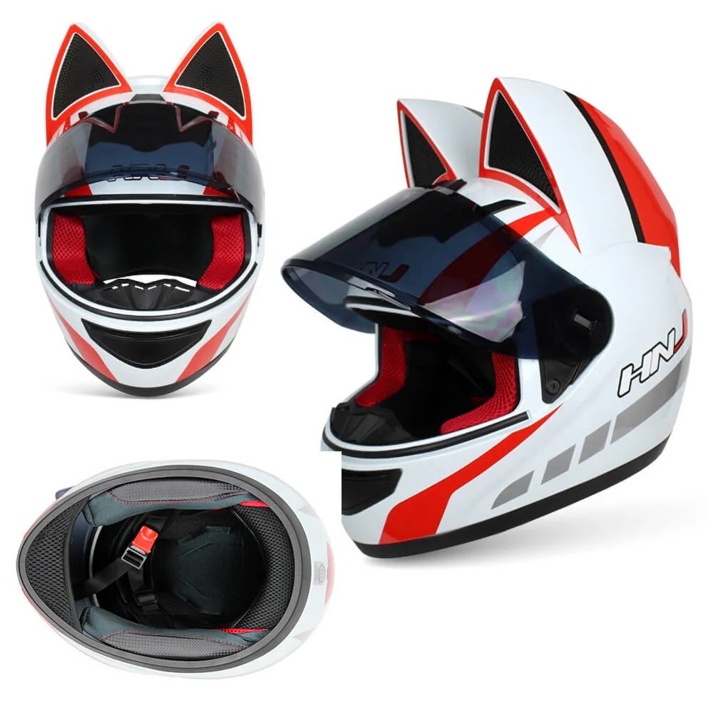 cat ear motorcycle helmet