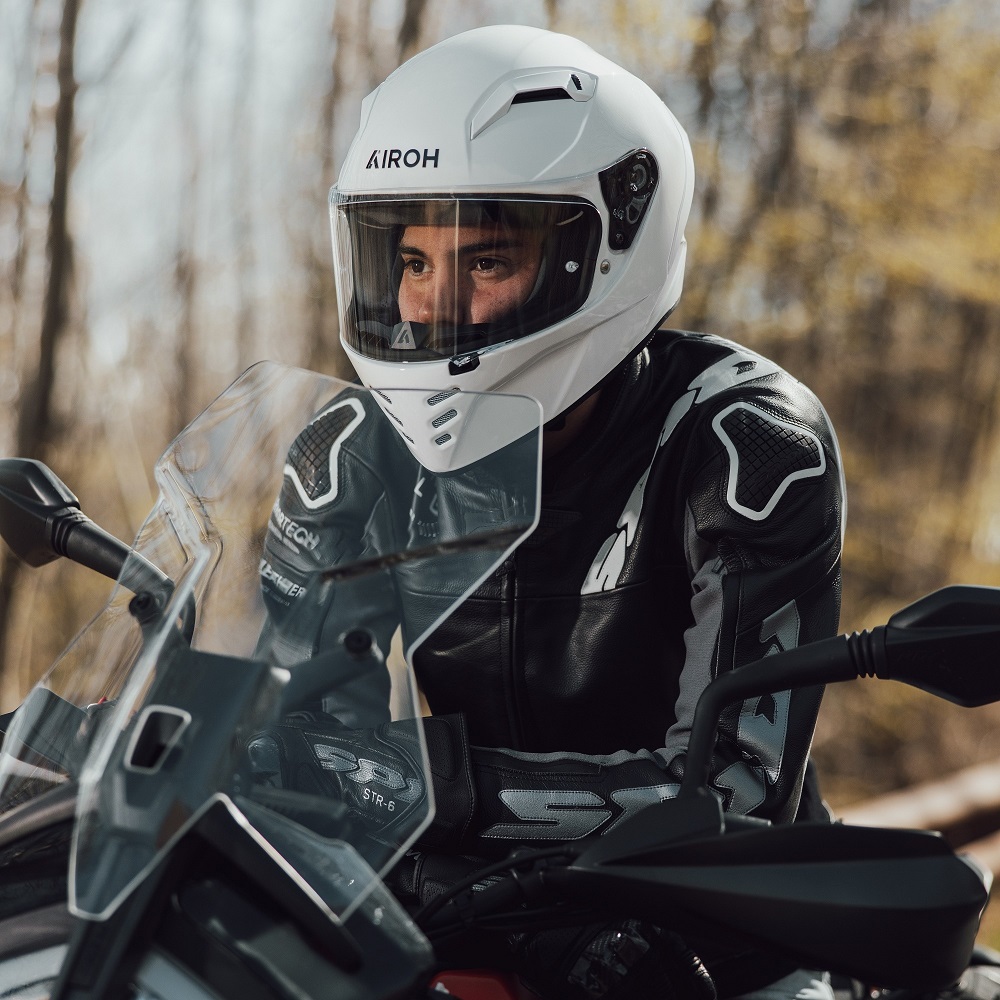 white motorcycle helmet