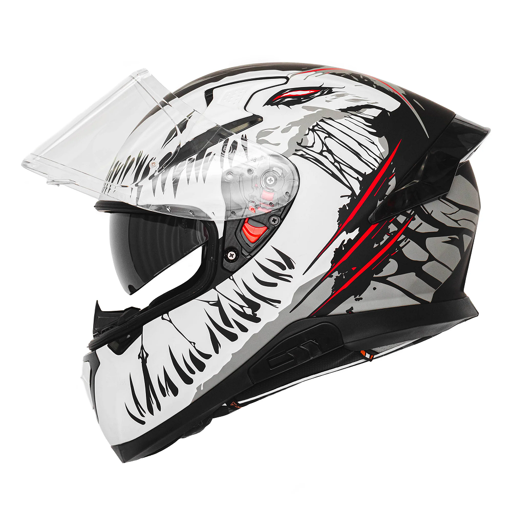 white motorcycle helmet