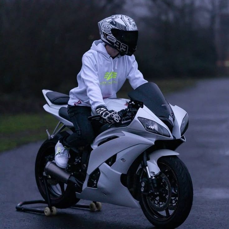 white motorcycle