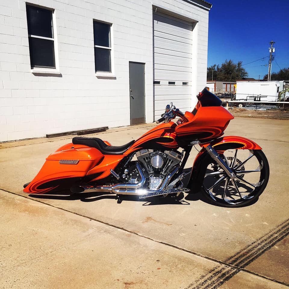 orange motorcycle