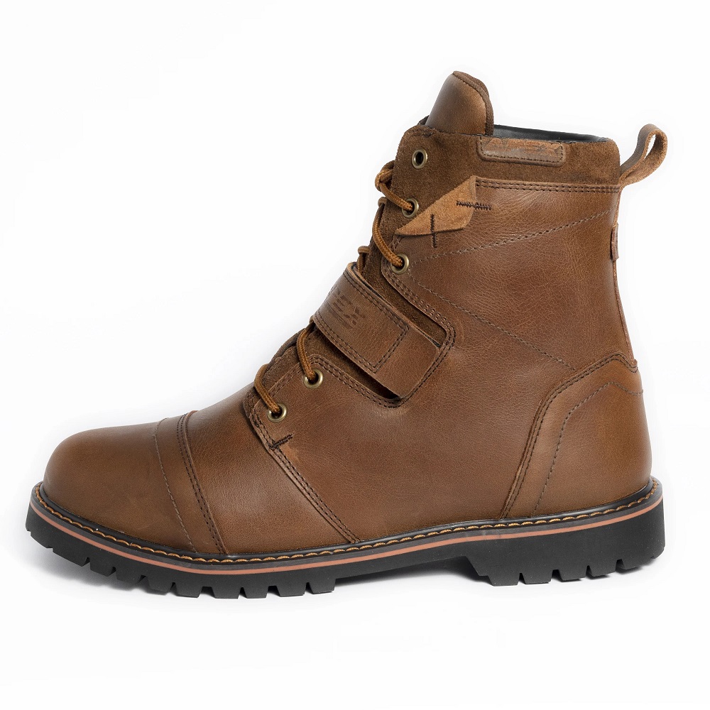 brown motorcycle boots