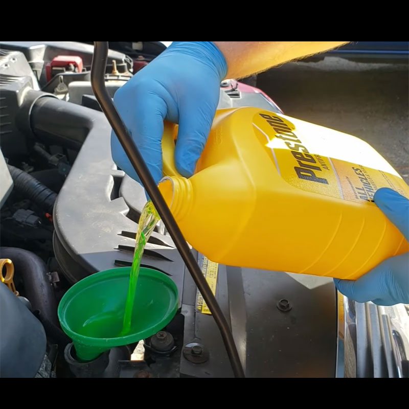 put coolant in car