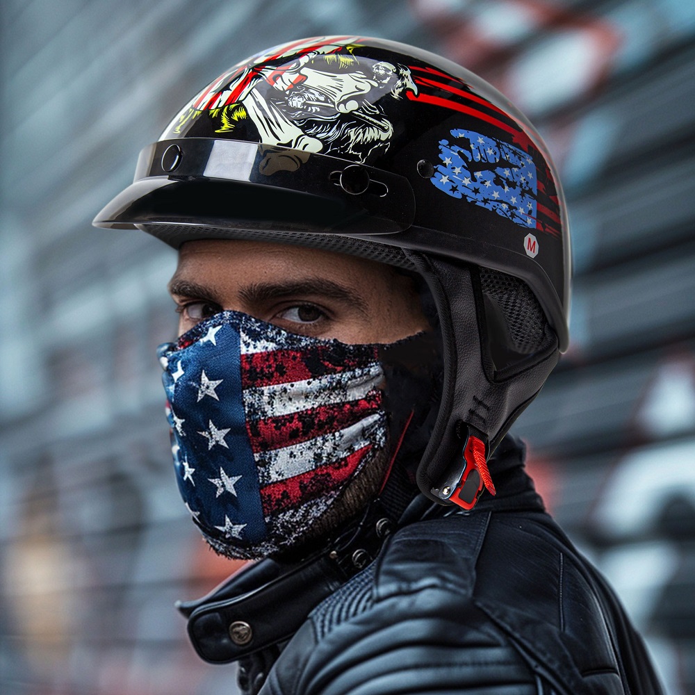 half motorcycle helmet