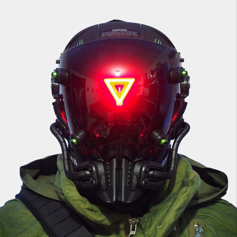 cyberpunk motorcycle helmet