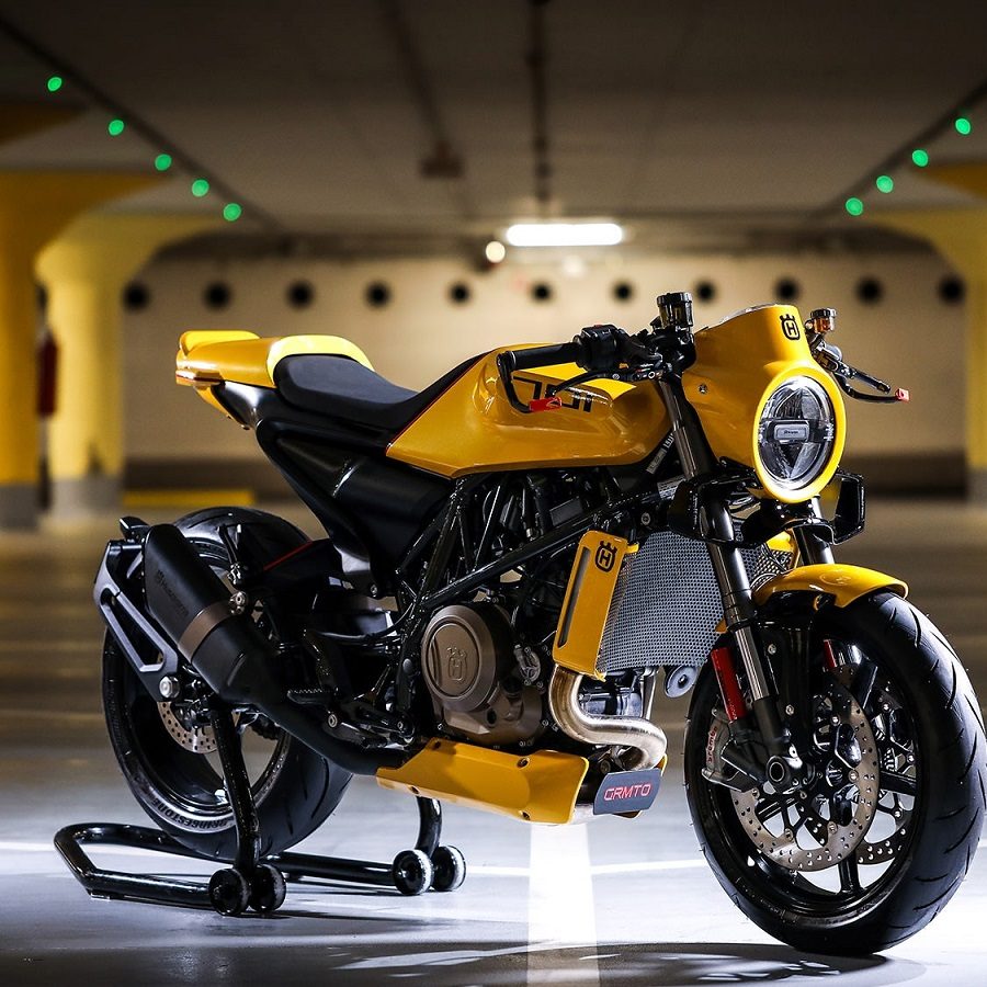 yellow motorcycle