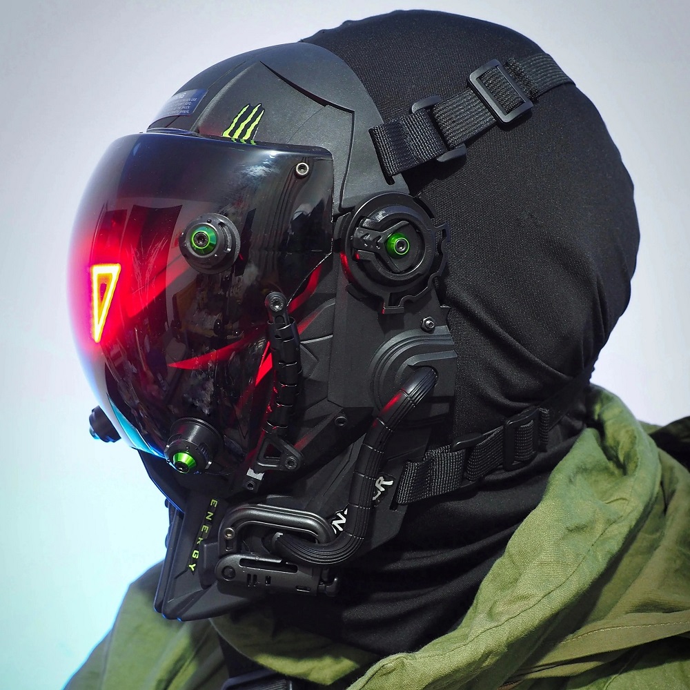 cyberpunk motorcycle helmet