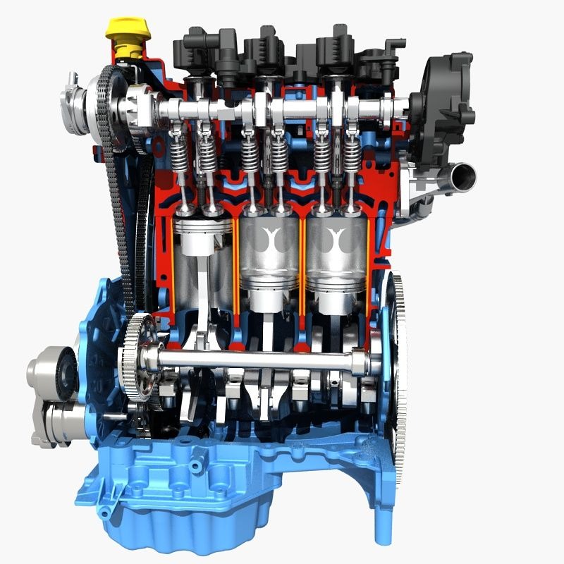 three cylinder engine