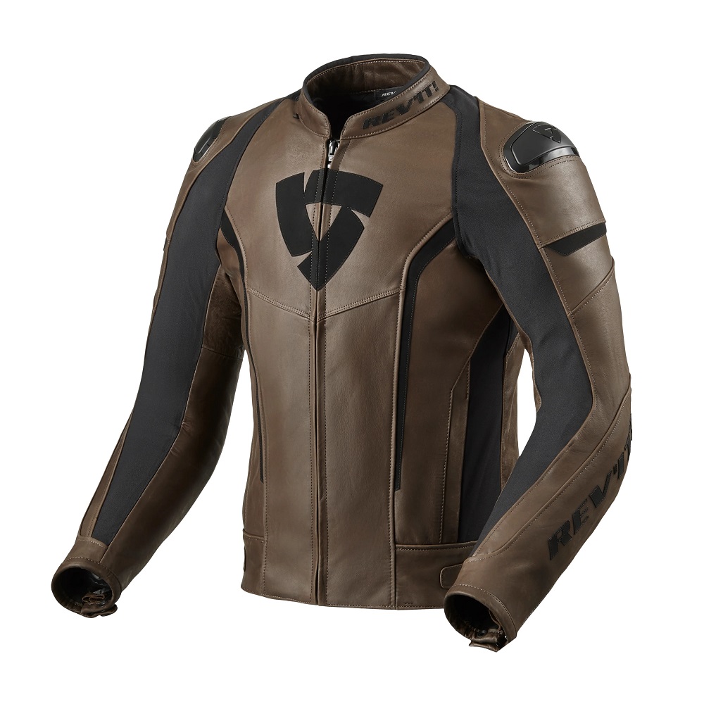brown leather motorcycle jacket