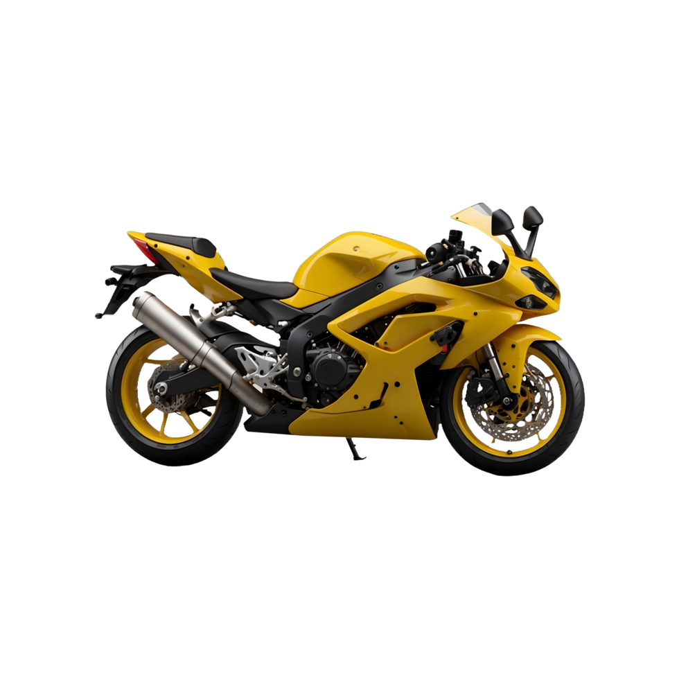 yellow motorcycle