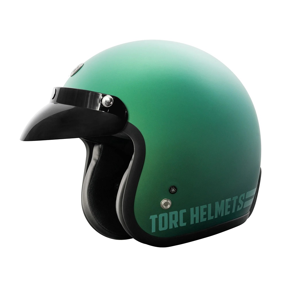 green motorcycle helmet