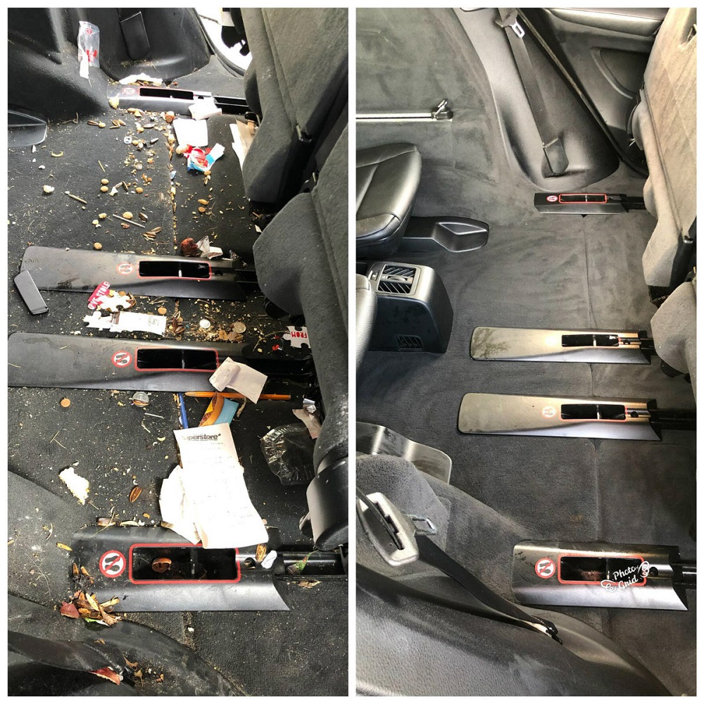 interior car cleaning