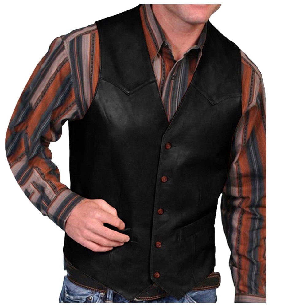motorcycle leather vest