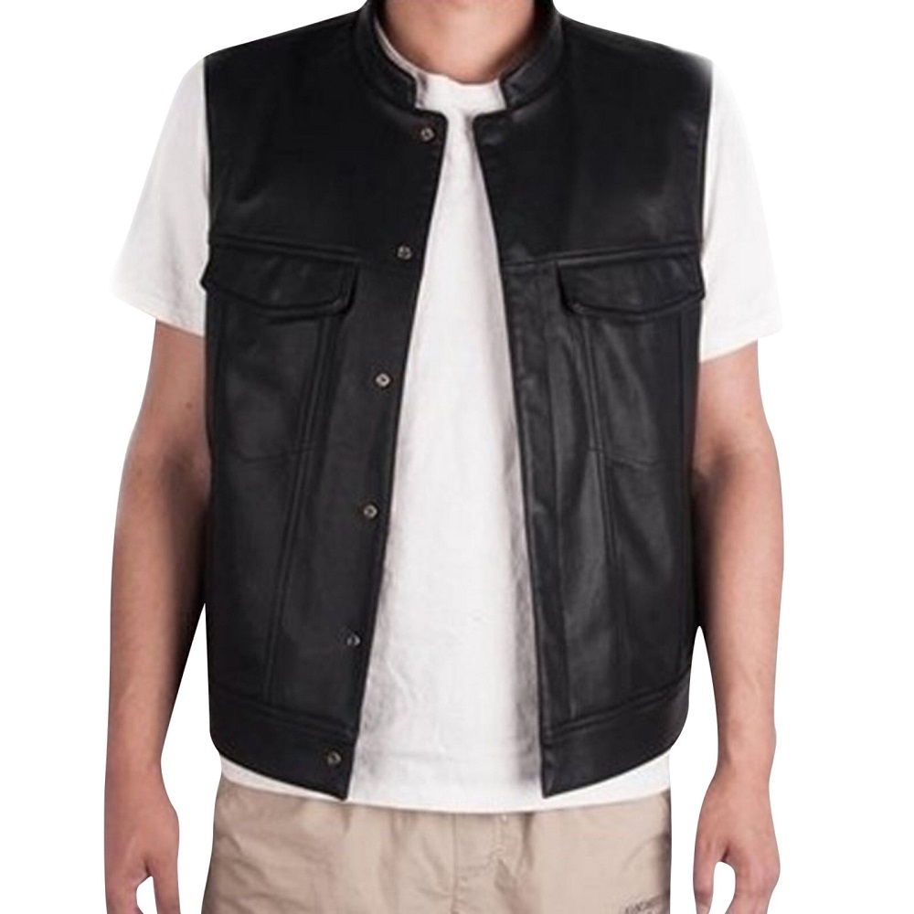 motorcycle leather vest