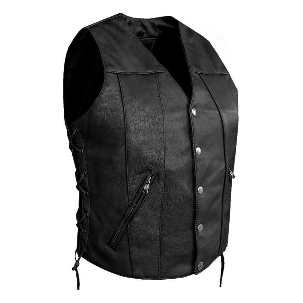 motorcycle leather vest