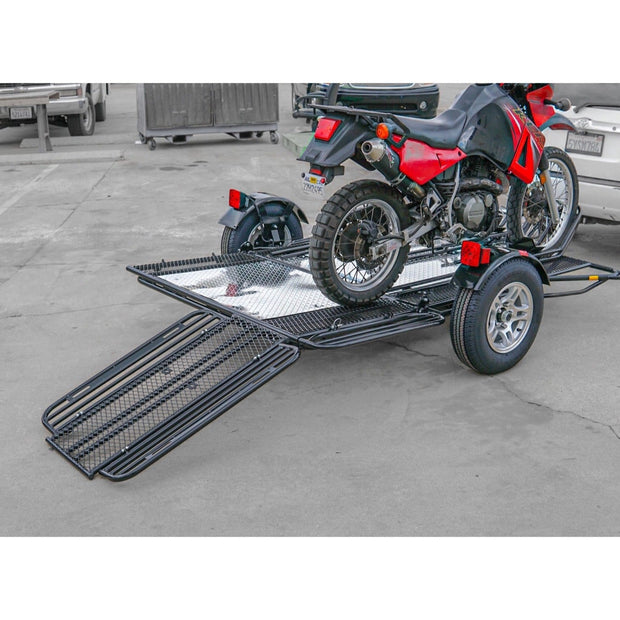 folding motorcycle trailer