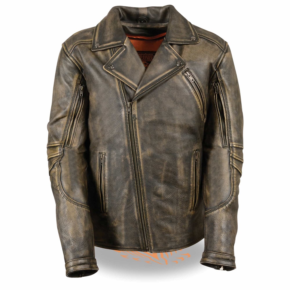 brown motorcycle jacket