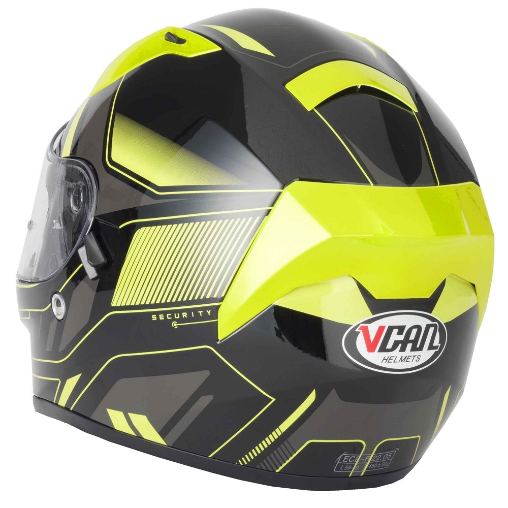 yellow motorcycle helmet