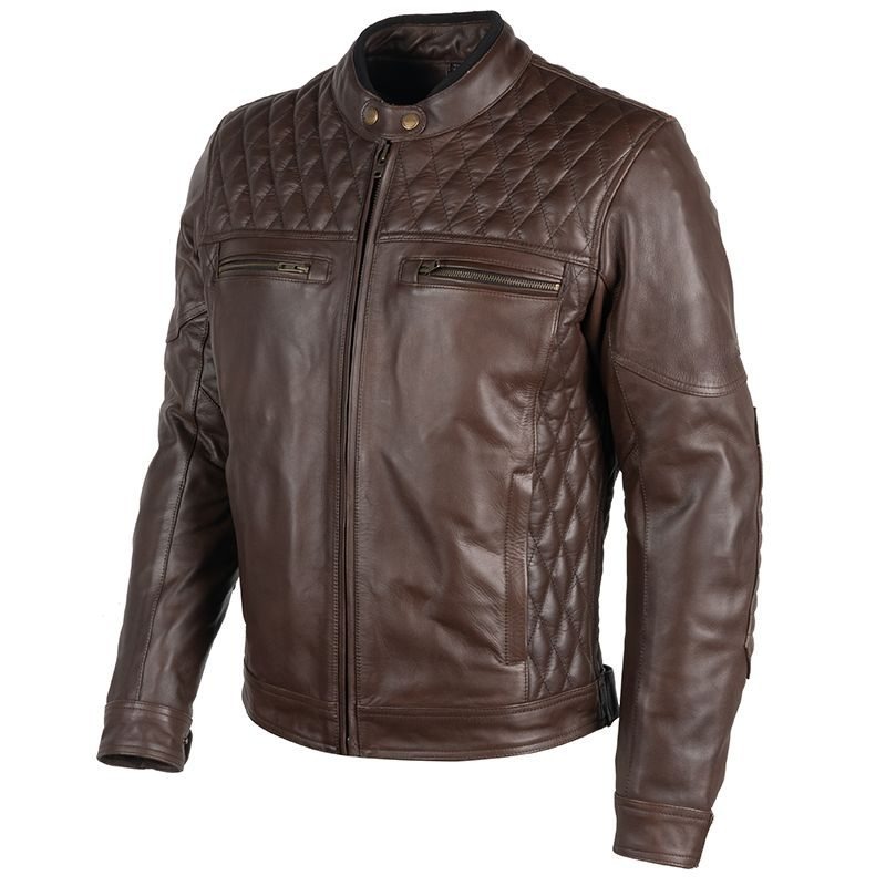 brown motorcycle jacket
