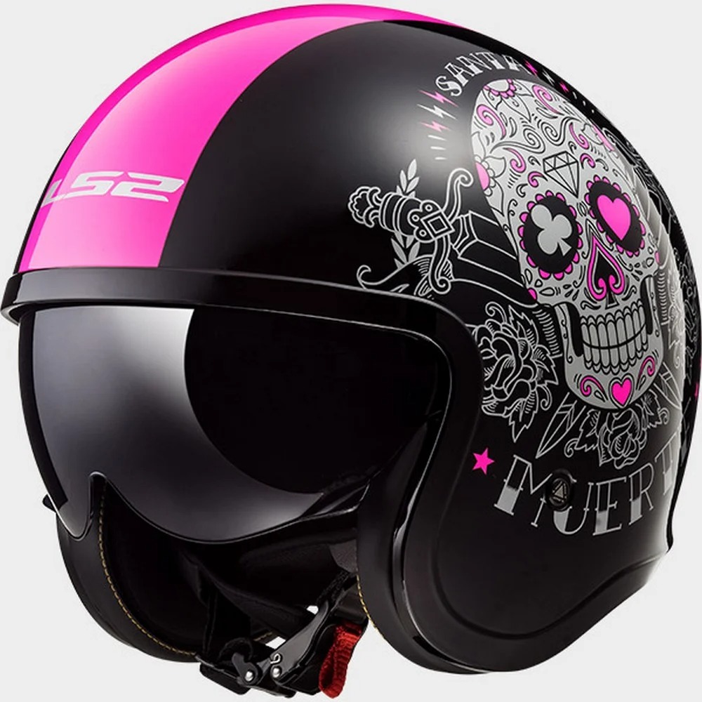 pink helmet motorcycle