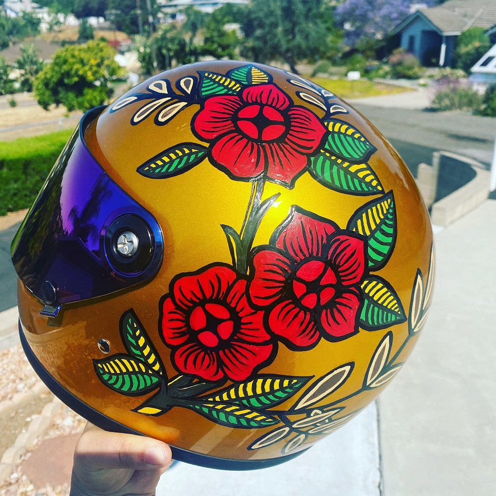 custom painted motorcycle helmets