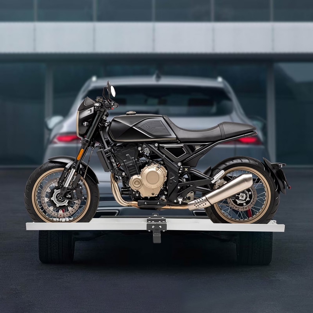 hitch mounted motorcycle carrier