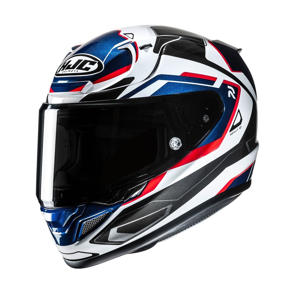 blue motorcycle helmet